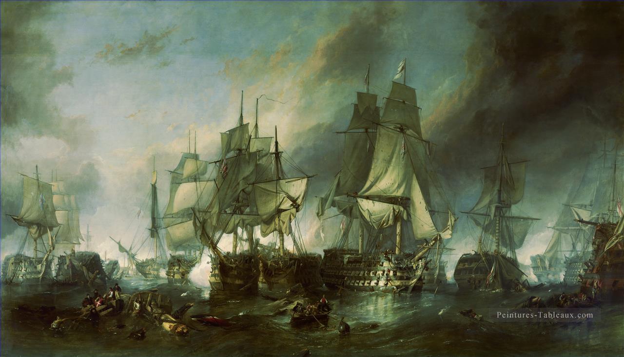 sauvant par dessus bord dans la bataille de mer Peintures à l'huile